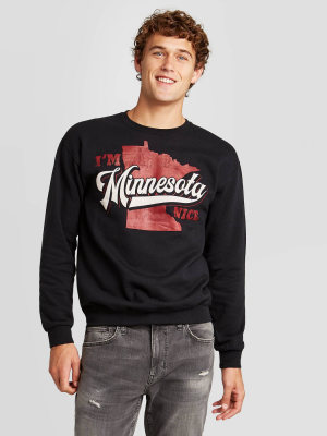 Men's Minnesota Nice Graphic Sweatshirt - Modern Lux Black