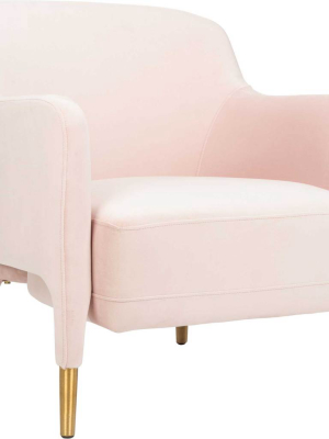 Tobias Velvet Arm Chair Light Pink