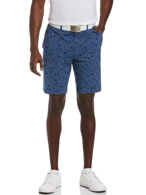 Flat Front Printed Hybrid Golf Short