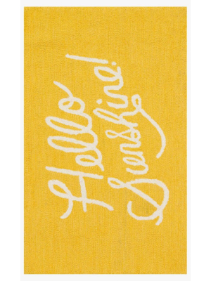 Loloi Rifle Paper Co. Minnie Hello Sunshine Yellow Rug