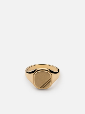 Square Step Ring, Gold Vermeil