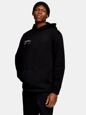 Black Print Bungee Hoodie