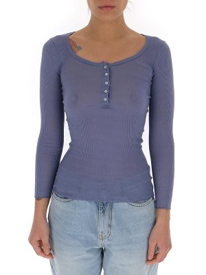 Isabel Marant Étoile Buttoned Neck Long-sleeve Top