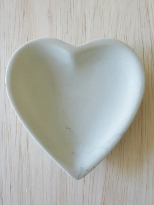 Hand-carved Out Stone Heart Dish