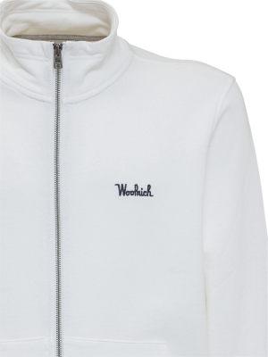 Woolrich Essential Logo Embroidered Track Sweater