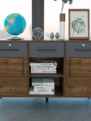 Lindon File Console Table Brown - Rst Brands