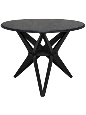 Noir Victor Dining Table - Charcoal Black