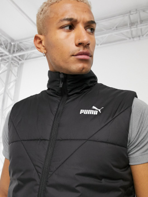 Puma Ess Padded Vest In Black