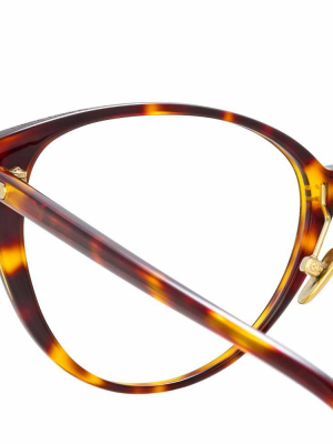 Linda Farrow Linear Arch C2 Cat Eye Optical Frame