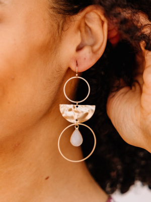 Express Yourself White Drop Earrings