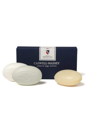 Caswell-massey Explorer Three Soap Set- Heritage Presidential