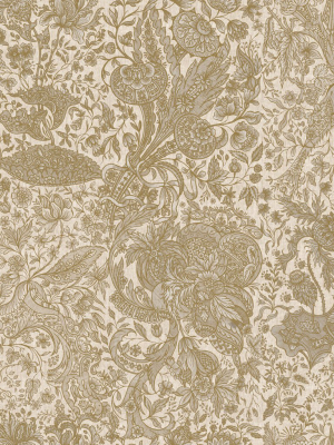 Sarkozi Embroidery Wallpaper Sample Swatch