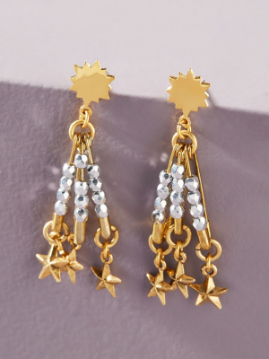 John Wind Star Drop Earrings