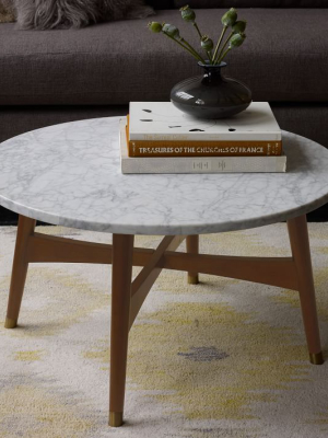 Reeve Mid-century Coffee Table - Marble