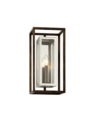 Morgan 1lt Wall Bronze With Polished Stainless