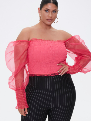 Plus Size Off-the-shoulder Top