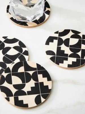 Tramake Wood Coasters (set Of 4) - Shapes