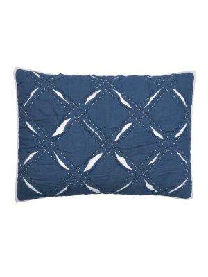 Carol & Frank 20" X 26" Parker Indigo Standard Sham