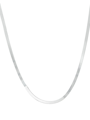 Sterling Silver 20" Herringbone Chain Necklace