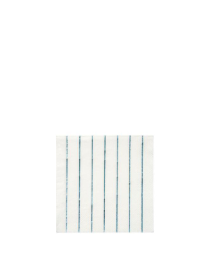 Blue Holographic Stripe Small Napkins