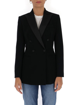 Max Mara Double-breasted Cady Tuxedo Blazer