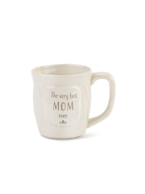 Demdaco The Very Best Mom Ever Mug 12 Ounce - White