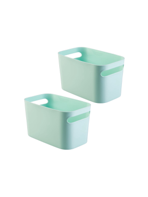 Mdesign Plastic Bathroom Vanity Storage Organizer Bins