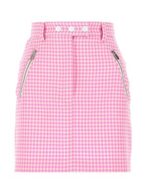 Miu Miu Gingham Checked Mini Skirt