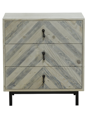 Reclaimed Lumber Chevron Nightstand