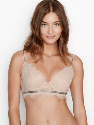 Very Sexy Lightly Lined Shine Strap Demi Bra In Lace With Shine Strap