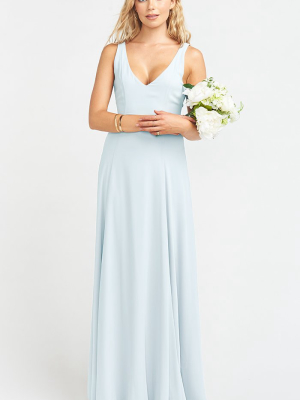 Jenn Maxi Dress ~ Icy Blue Chiffon