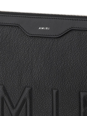 Amiri Logo Embossed Clutch Bag