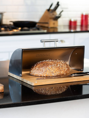 Honey-can-do Breadbox With Bamboo Cut Board