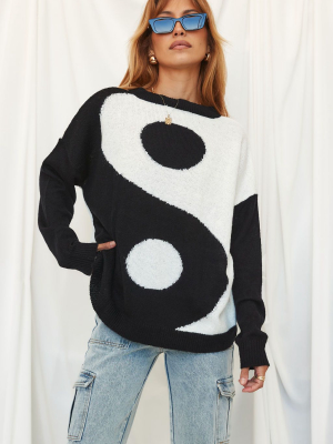 Makayla Yin And Yang Reversible Sweater