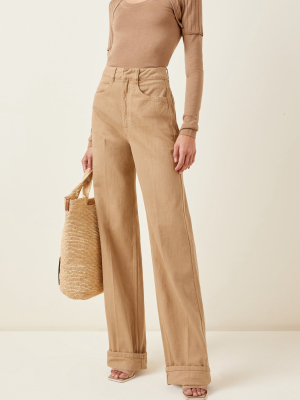 Albi Cutout Wool-blend Top