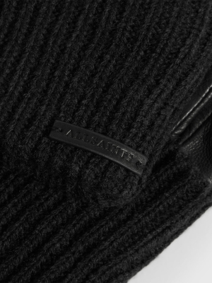 Knit Cuff Leather Gloves Knit Cuff Leather Gloves