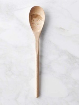 Etched Maple Spoon, Pig