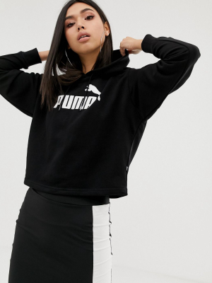 Puma Essentials Logo Hoodie In Black