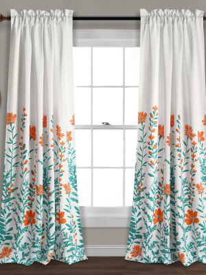 Set Of 2 Aprile Room Darkening Window Curtain Panels - Lush Décor