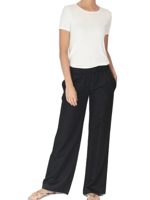 Silk Cotton Flare Pants