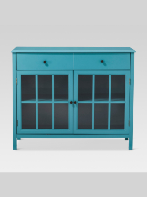 Windham 2 Door Accent Buffet, Cabinet With Shelves - Teal - Threshold™