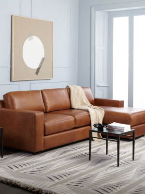 Urban Leather 2-piece Chaise Sectional