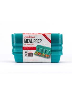 Good Cook Meal Prep Dark Teal Containers + Lids - 10ct