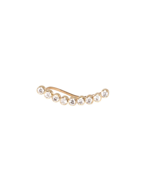 14k Nine Diamond Ear Shield