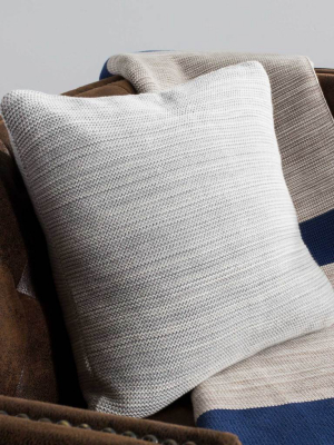 Loop Knit Pillow Light Gray/natural