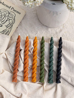 Dusk Beeswax Spiral Candles