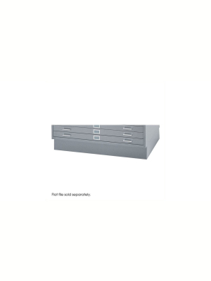 Steel Closed Low Base For 4998 Flat File Cabinet In Gray-safco
