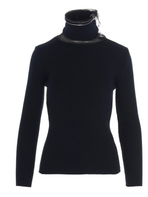 Y/project Tulle-detailed High Collar Sweater