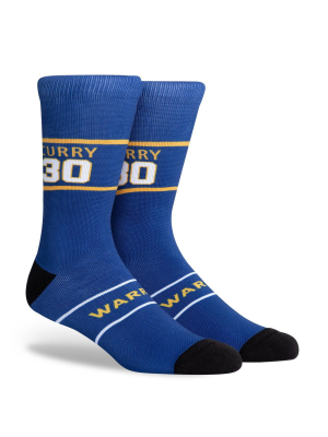 Nba Golden State Warriors Hi-wire Crew Socks - L