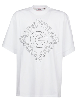 Gcds Logo Printed Crewneck T-shirt